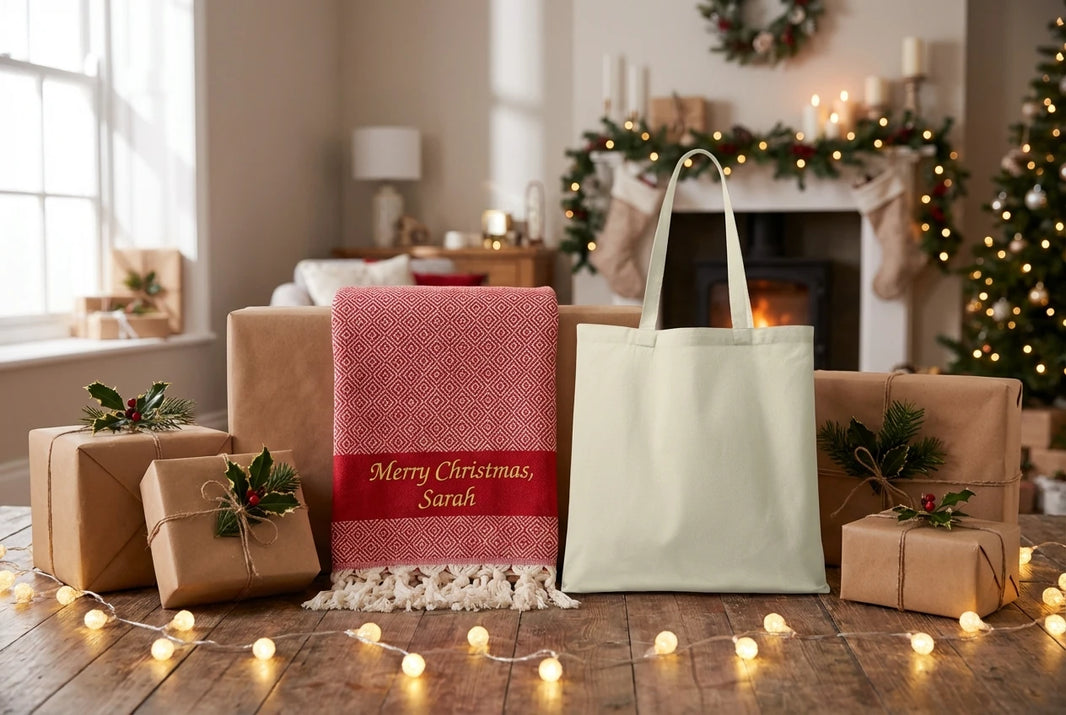 Christmas Gift Ideas: Personalized Towels and Totes for Everyone