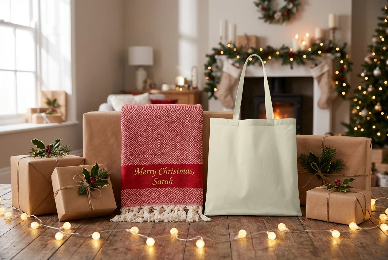 Christmas Gift Ideas: Personalized Towels and Totes for Everyone