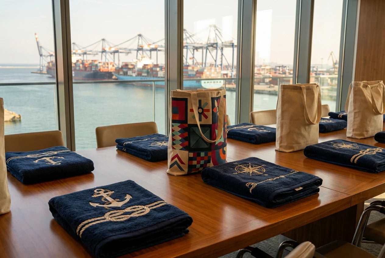 CMA Shipping Promotional Products: Custom Towels and Totes for Maritime Professionals