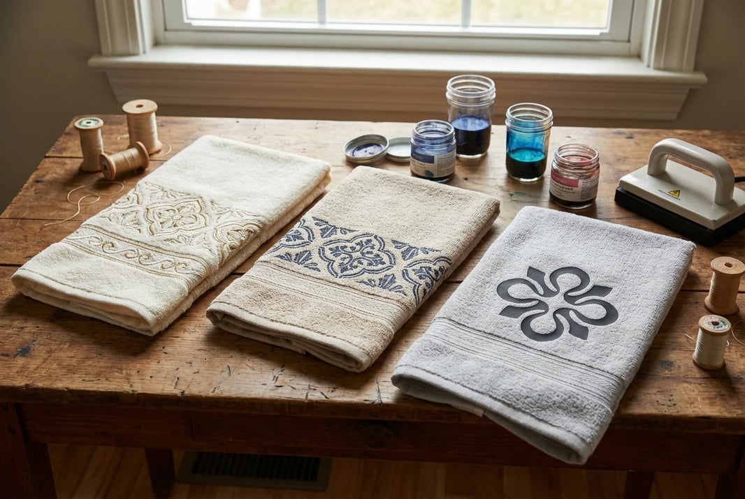Embroidery vs. Screen Printing vs. Heat Transfer: Which Is Best for Towels?