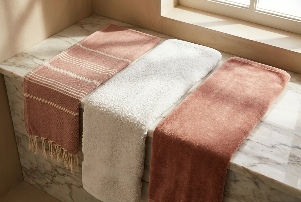 Flat Weave vs. Terry Loop vs. Velour: Choosing the Right Towel Texture