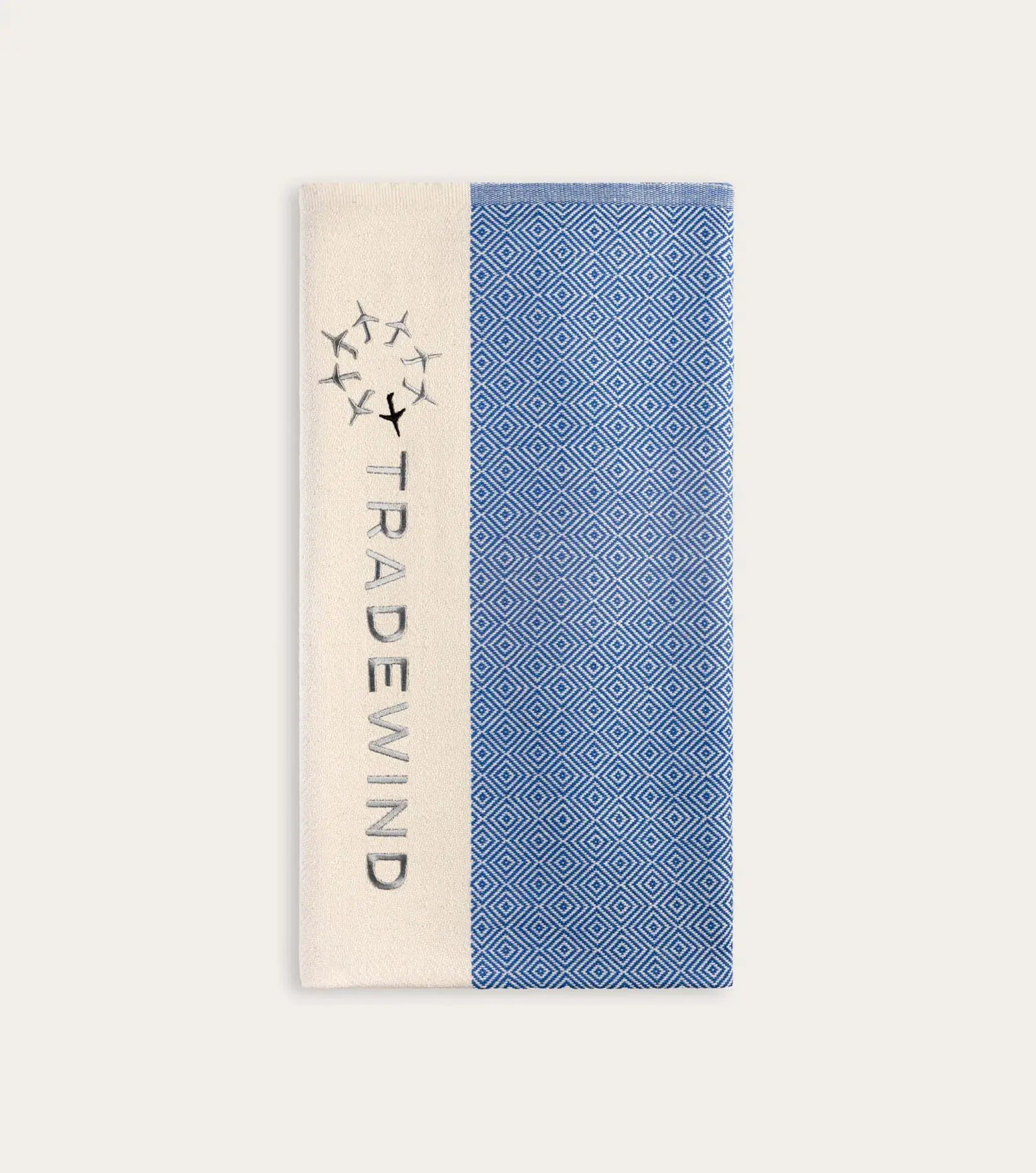 Hera Luxe Personalized Beach Towel - diamond weave with logo embroidery