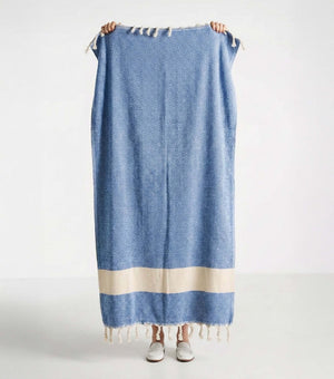 Hera Luxe Personalized Beach Towel - embroidered logo close-up